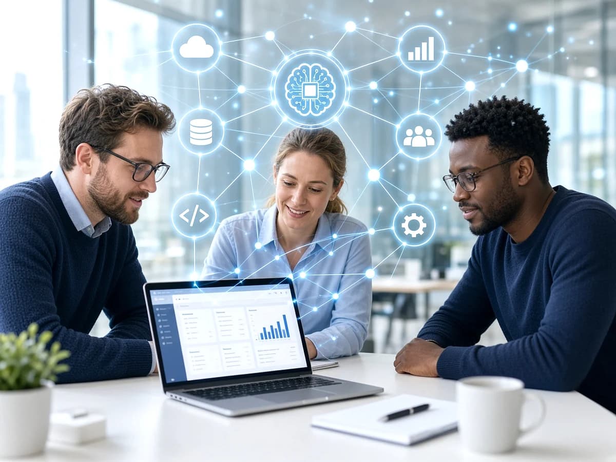 AI developers integrating an intelligent service with a business application