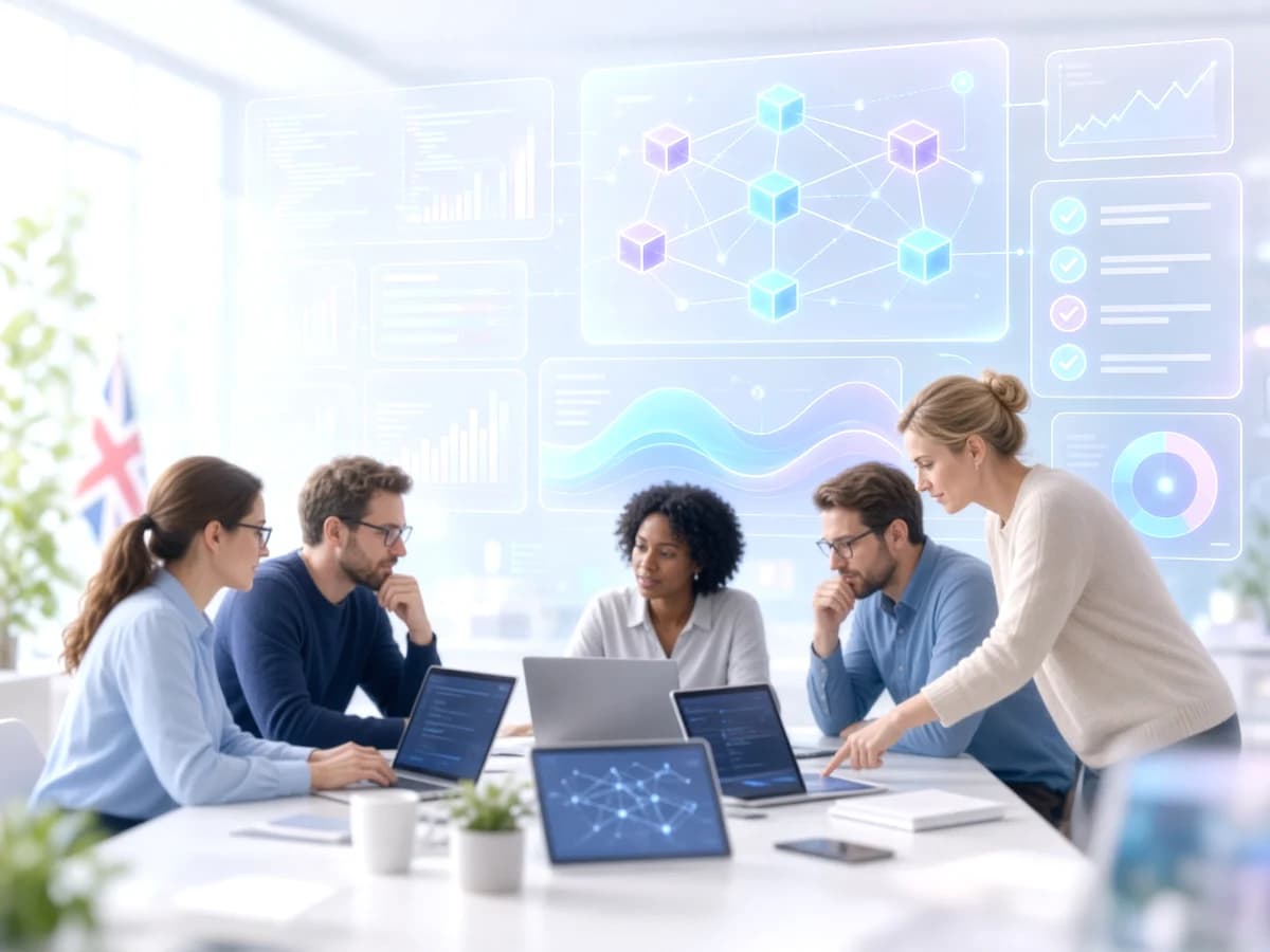 UK development team preparing a blockchain application for production deployment