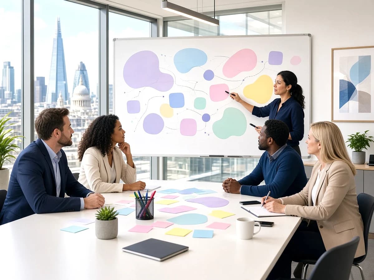 UK business and blockchain development team planning a blockchain project in London
