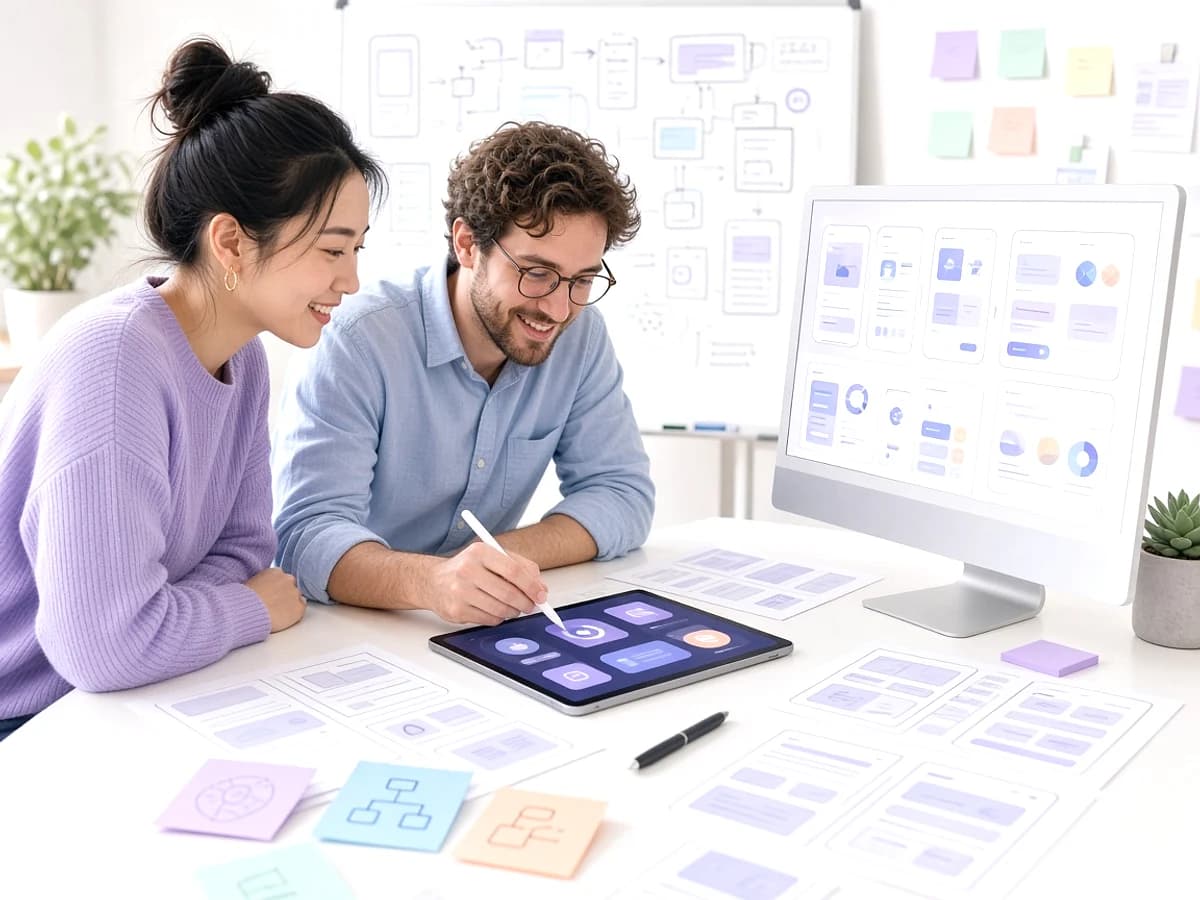 UK UI UX designers creating a Web3 application interface