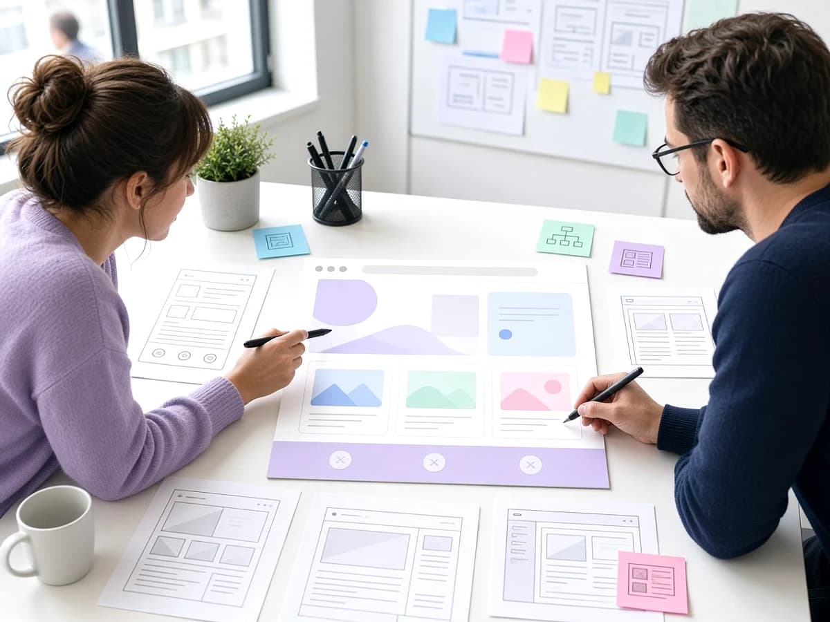 UK UI UX designers creating a CMS website interface