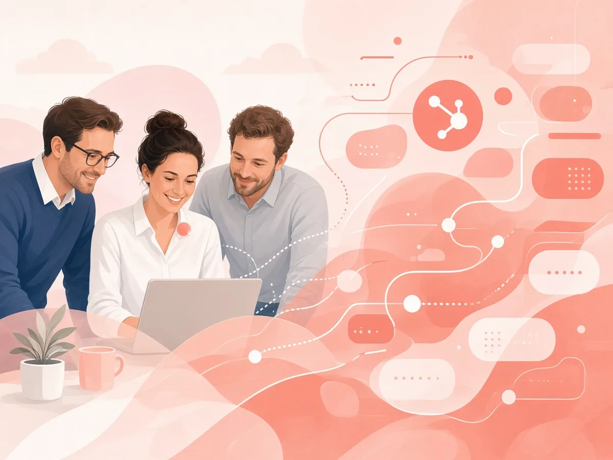HubSpot workflow automation being configured by a development team