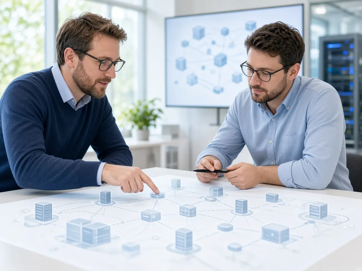 UK IT consultants reviewing business infrastructure architecture