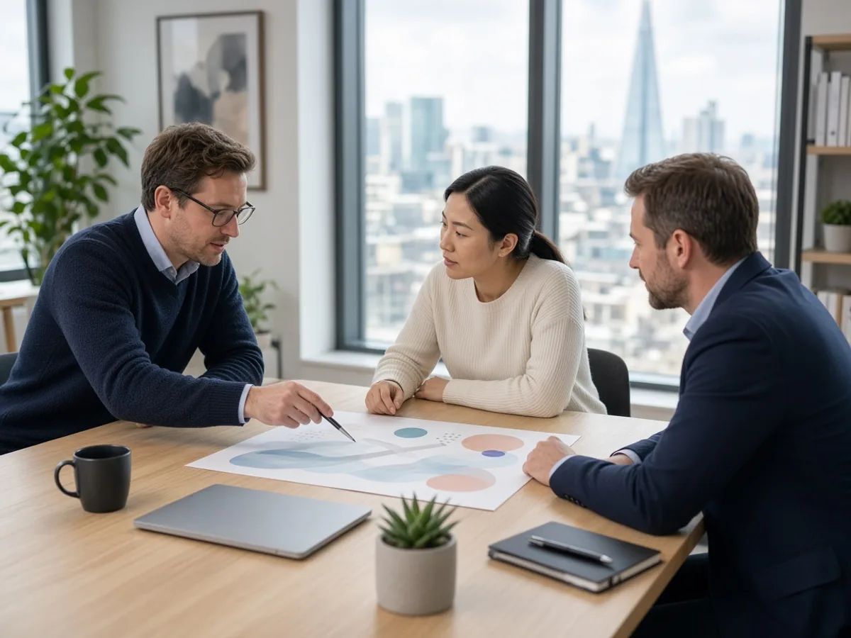 UK IT consultants discussing a business technology strategy