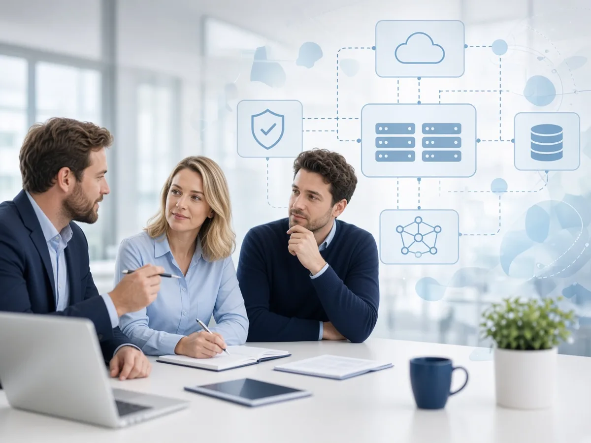 UK technology consultants reviewing enterprise IT systems