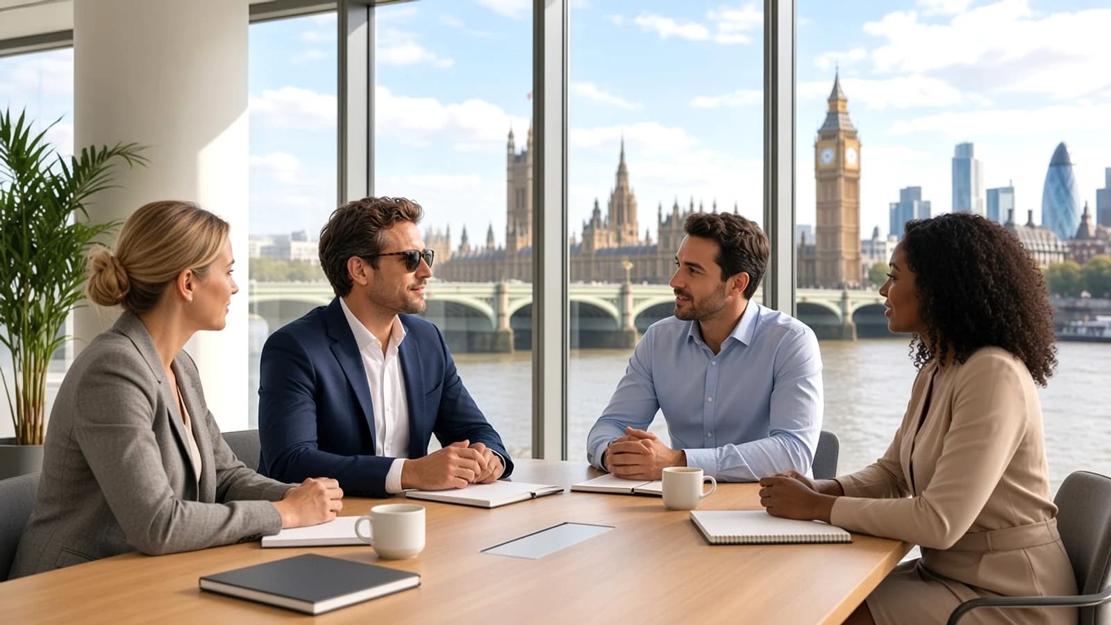 UK business team managing a Kentico powered website in a modern London office