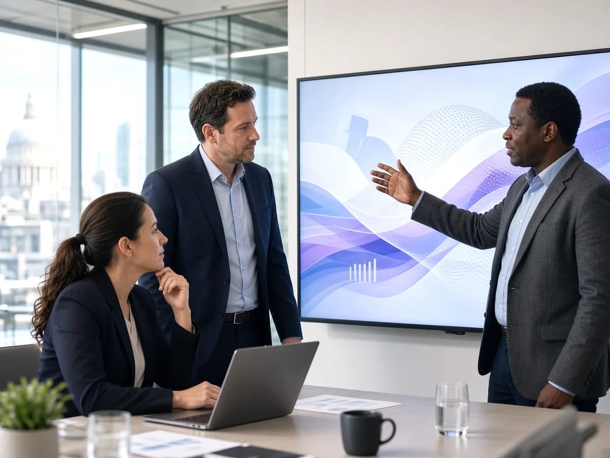 Enterprise technology team managing a Kentico digital platform in a UK office