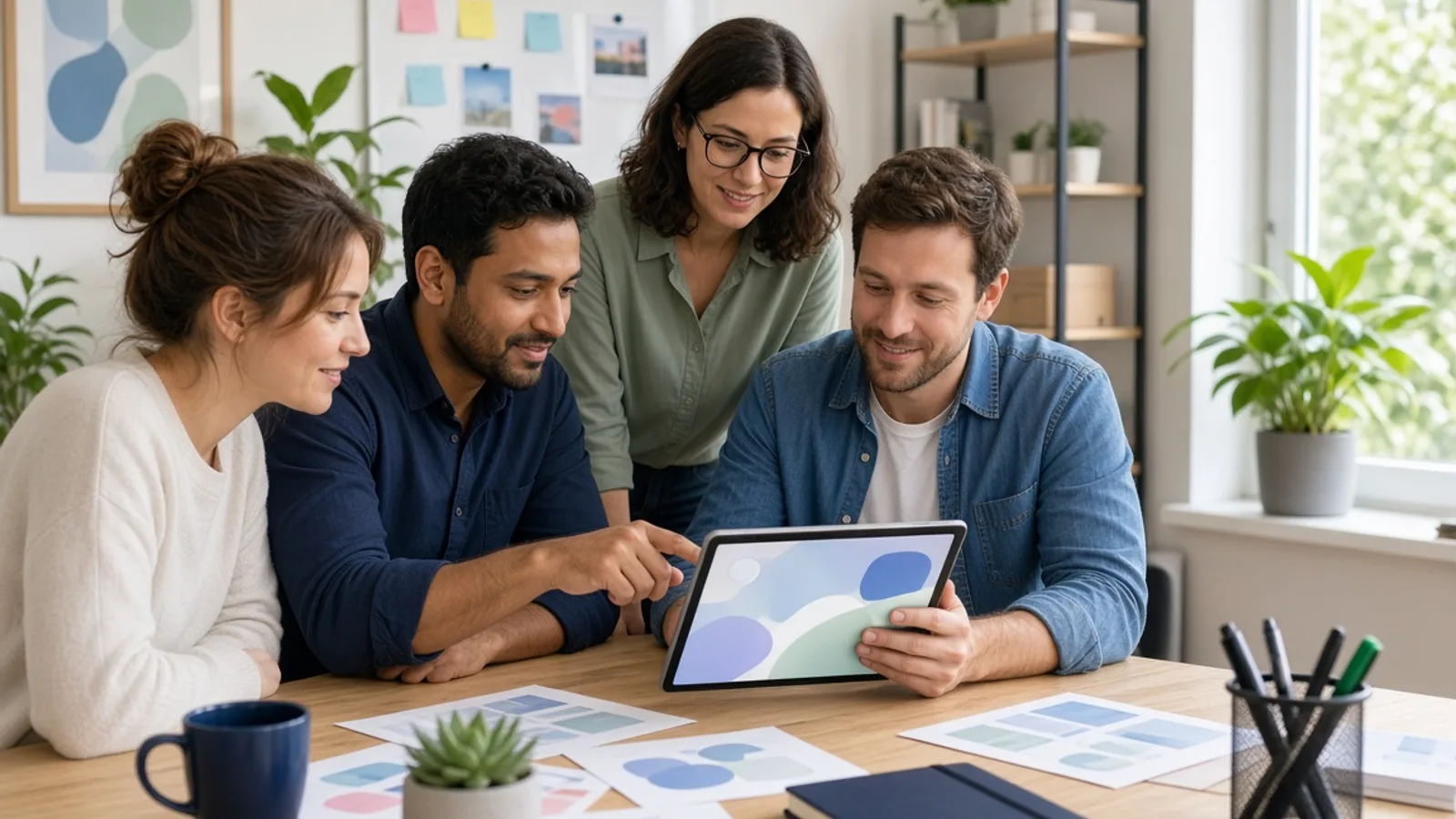 UK product team reviewing a professionally designed mobile application