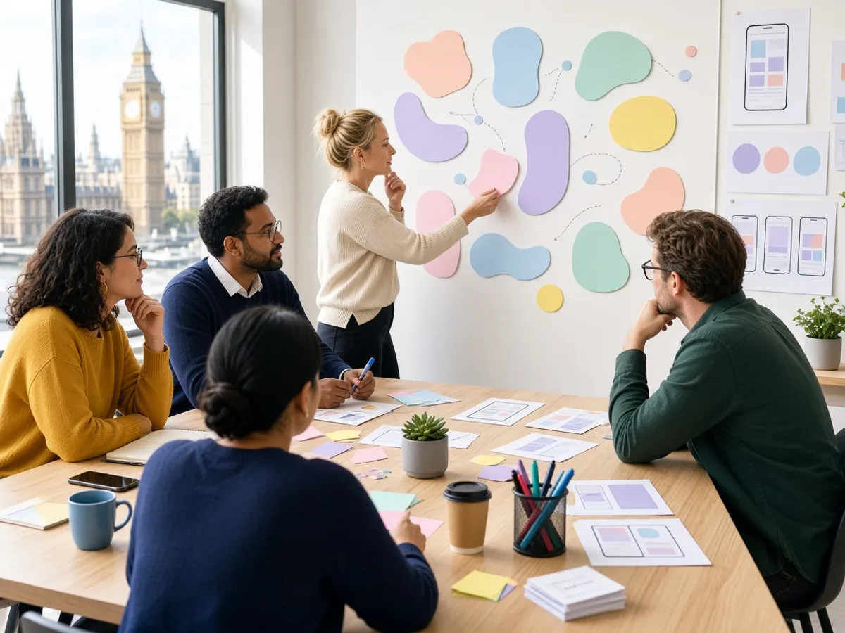 UK mobile app design team conducting product discovery in London