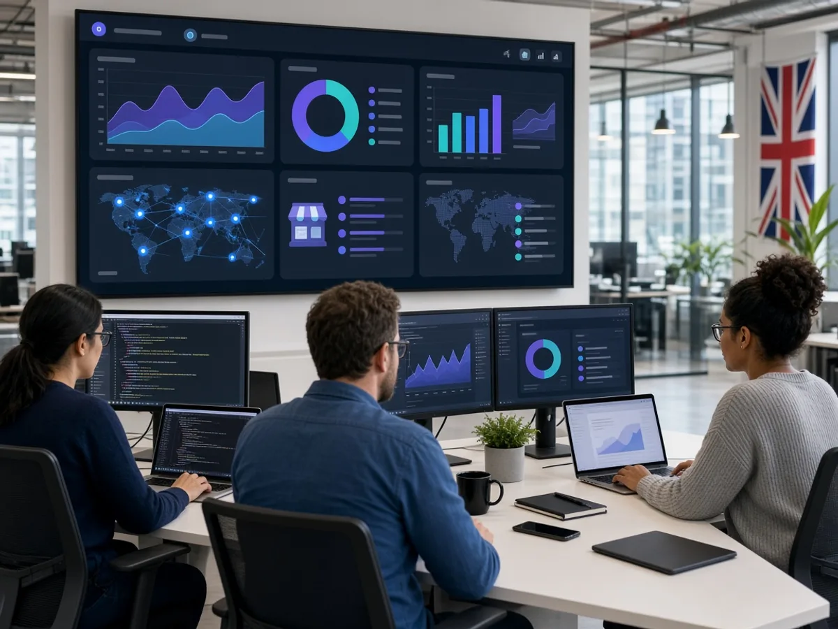 Enterprise technology team managing a large POS platform in a UK office
