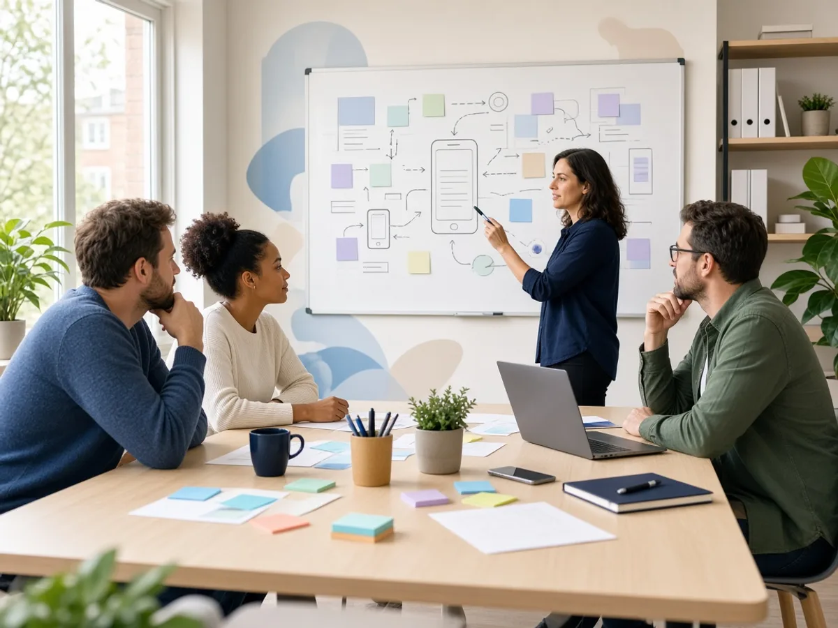 UK small business team planning a custom React Native application
