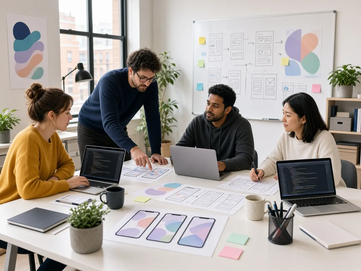 UK development team designing a custom React Native application