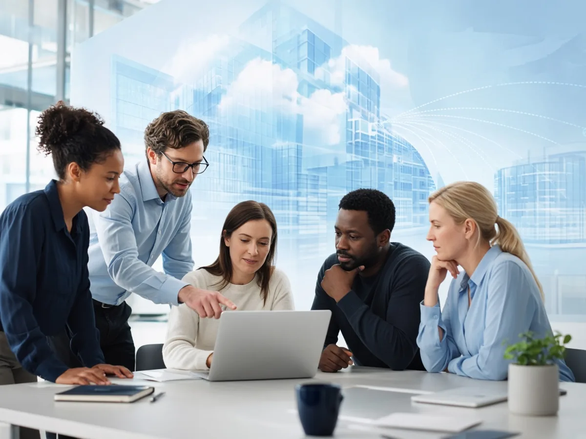 UK enterprise technology team reviewing a scalable SaaS application