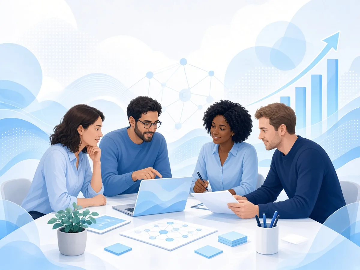 UK small business team planning a custom SaaS platform
