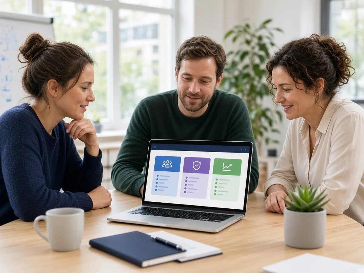 UK team discussing a subscription SaaS product