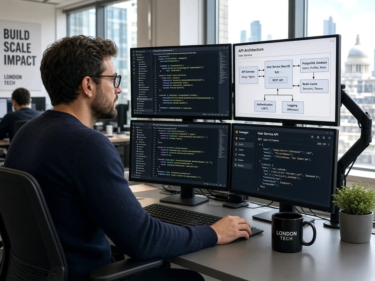 Backend web app development for secure UK business platforms