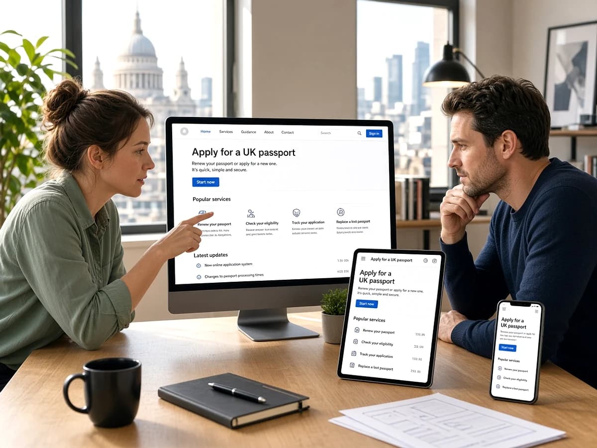 Frontend web app development for responsive UK digital products