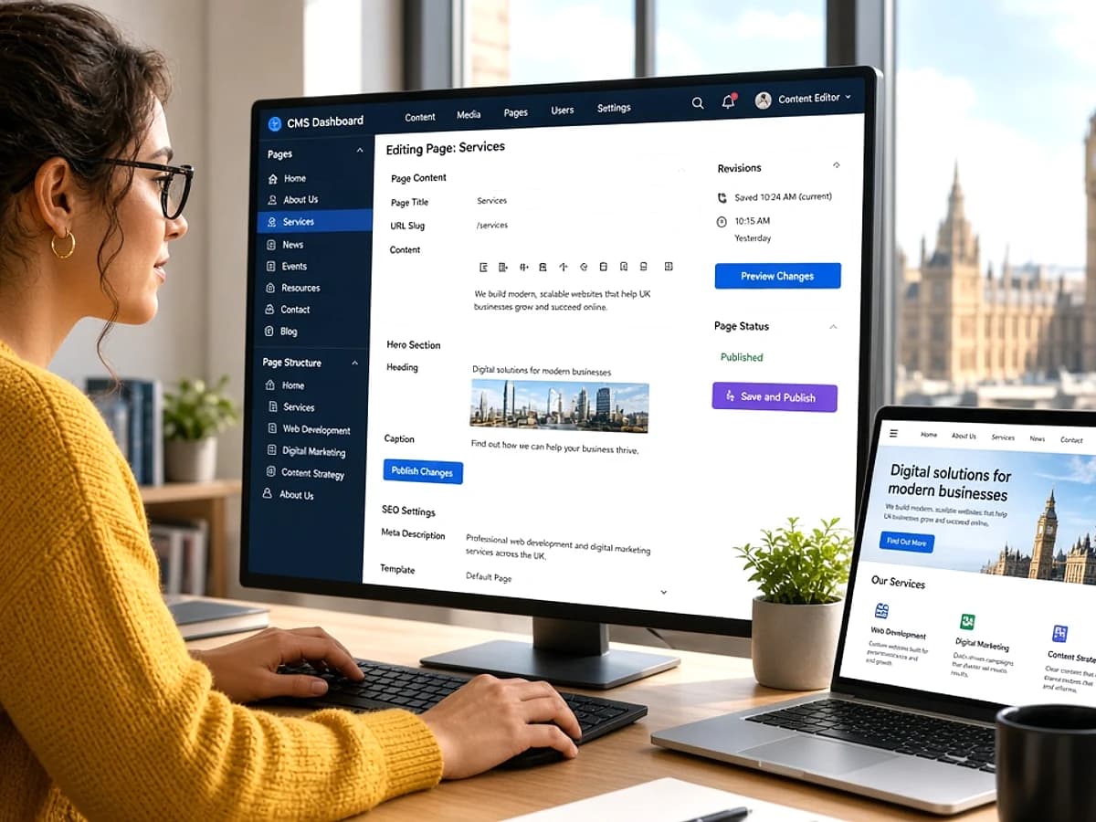 CMS website development for content driven business websites