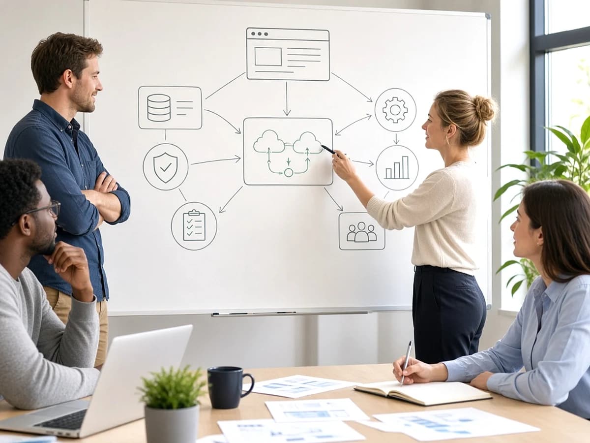 Web specialists preparing a website migration plan in the UK