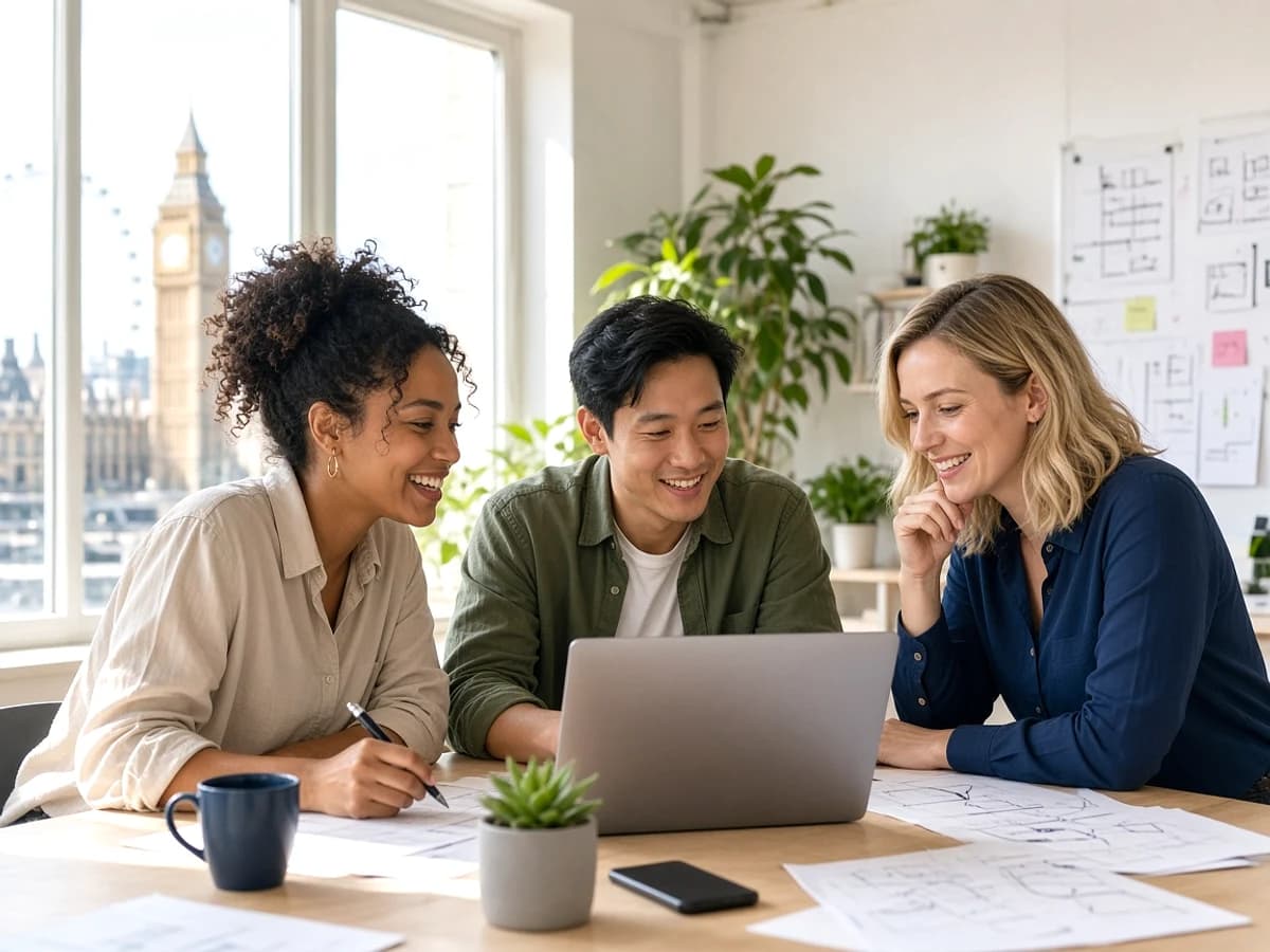 UK dating app development team planning a mobile dating platform