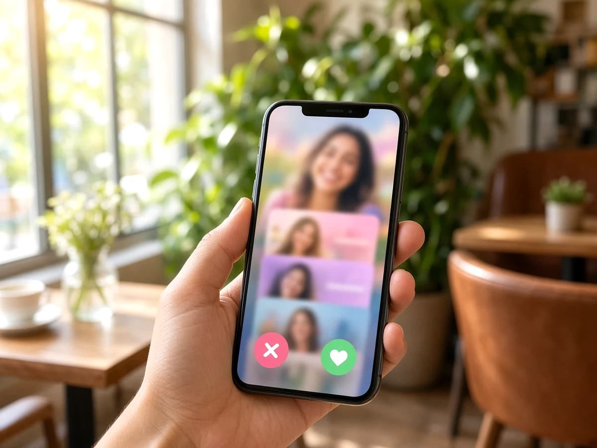 Swipe based dating app development interface for UK users