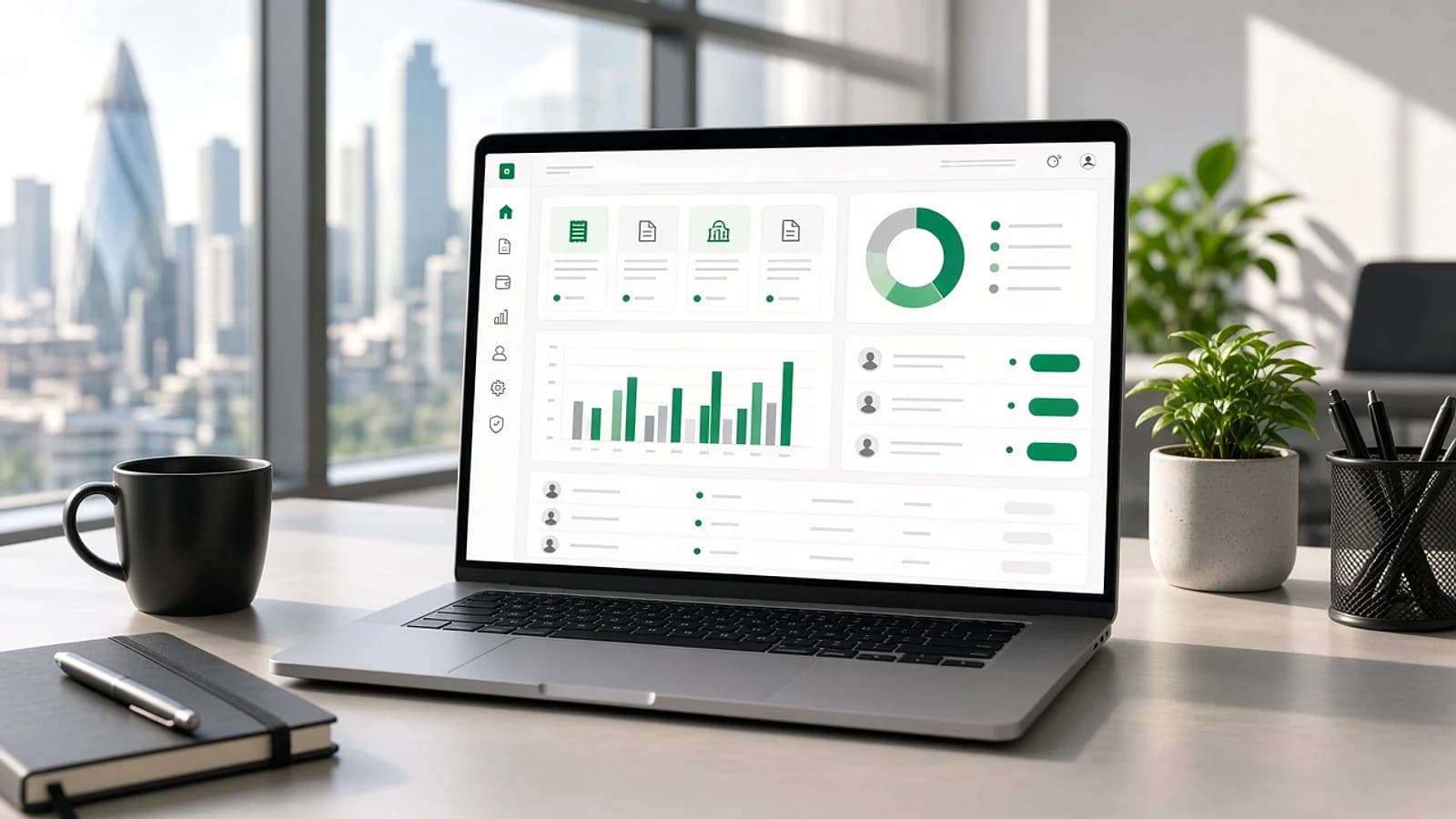 Expense management software dashboard for UK businesses