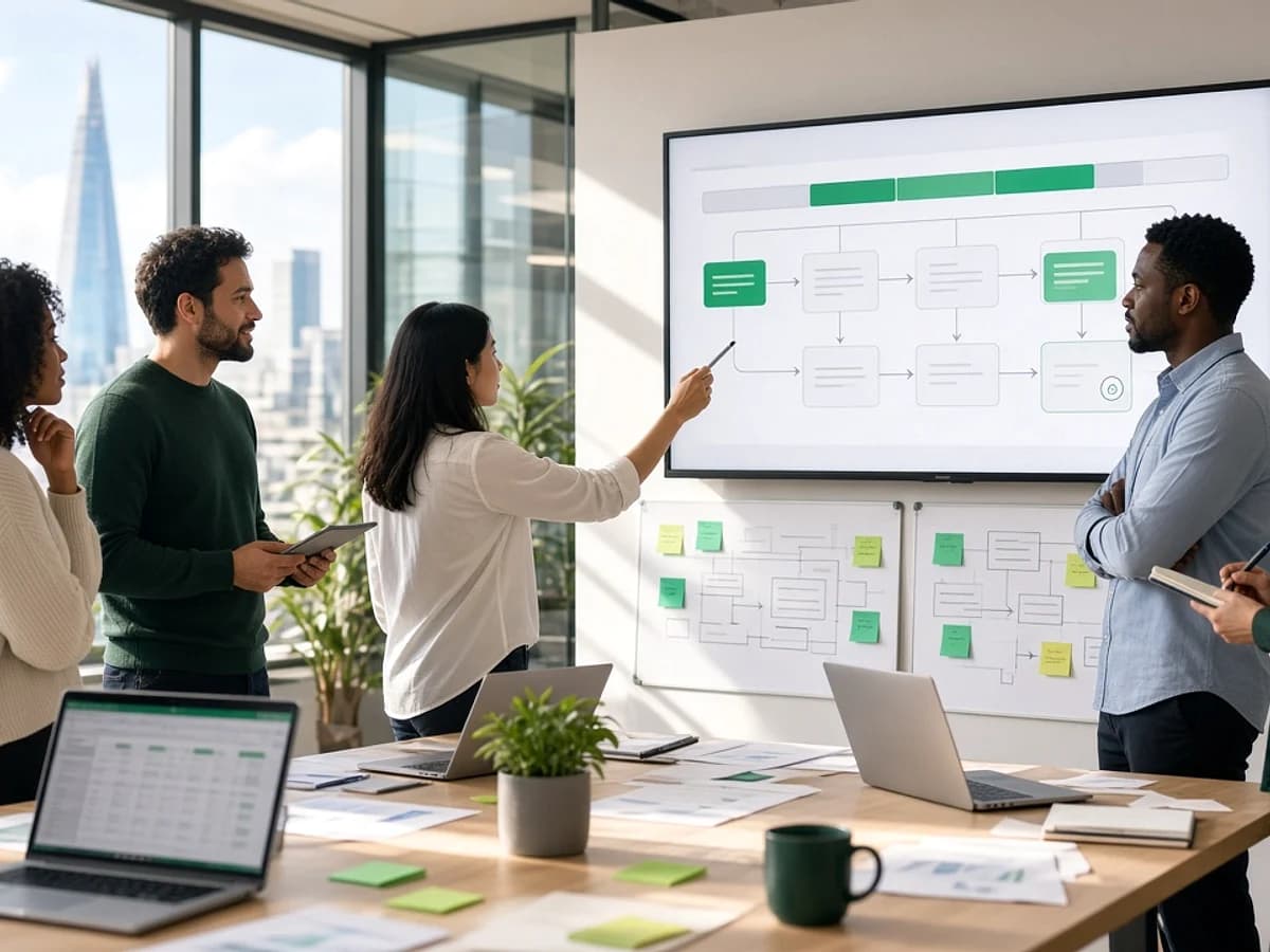 UK expense management software development team planning a digital finance platform