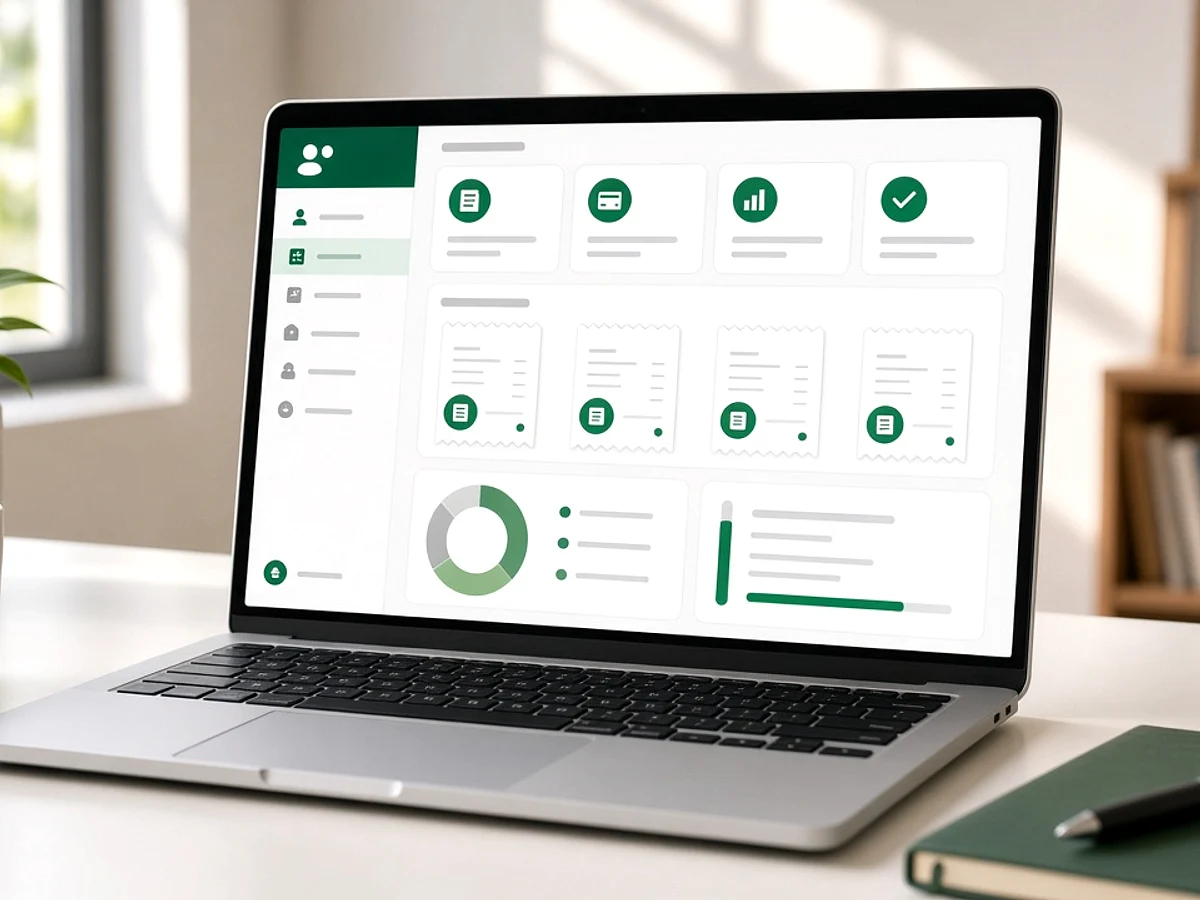 Employee expense management software dashboard