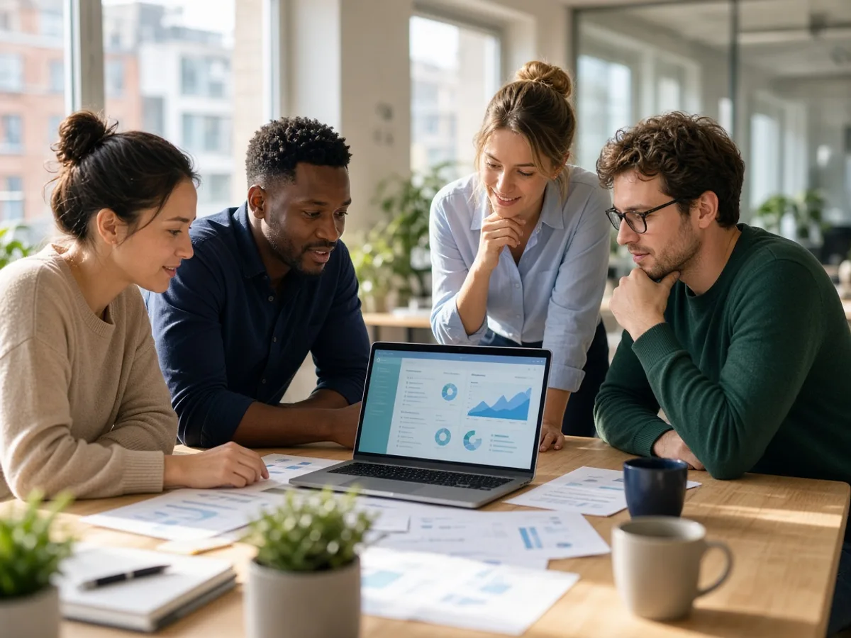 Fintech app development team planning a UK financial platform