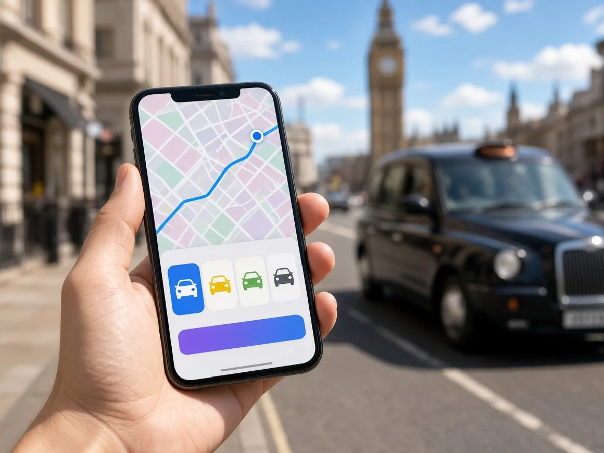 Custom taxi booking app development interface for UK passengers